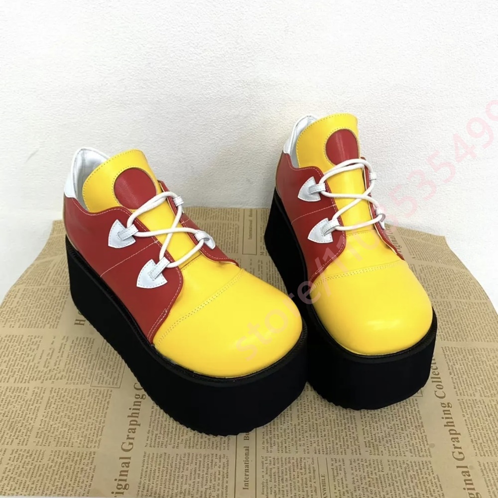 Street Fashion Y2K - Damen-Plateausneaker mit Farbblock-Design 2026, runde Zehenpartie,